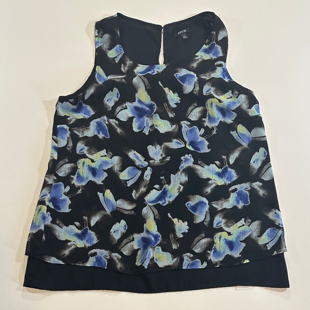 Apt. 9 Floral Sleeveless Lined Blouse Top Women’s Medium